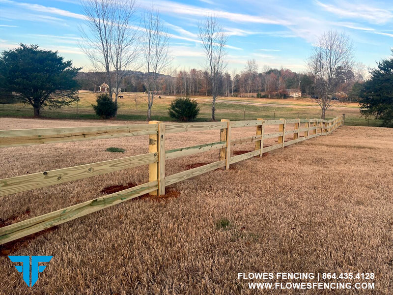 3 Rail Deck Board Fence Flowes Fencing Residential and Commercial Fencing for Greenville and